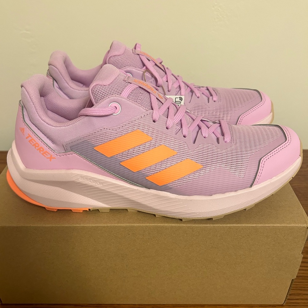 Adidas Terrex Trailrider Trail Running Shoes Size 9.5 Purple/Orange. Brand New!